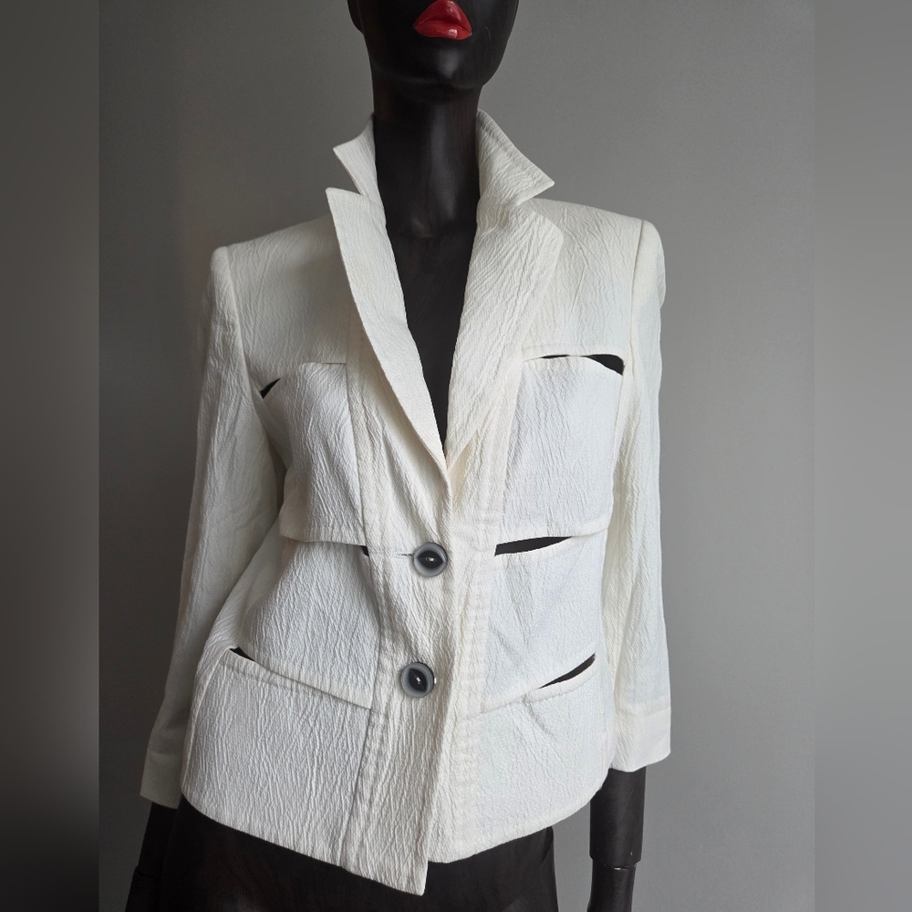 Escada Textured Cream Blazer